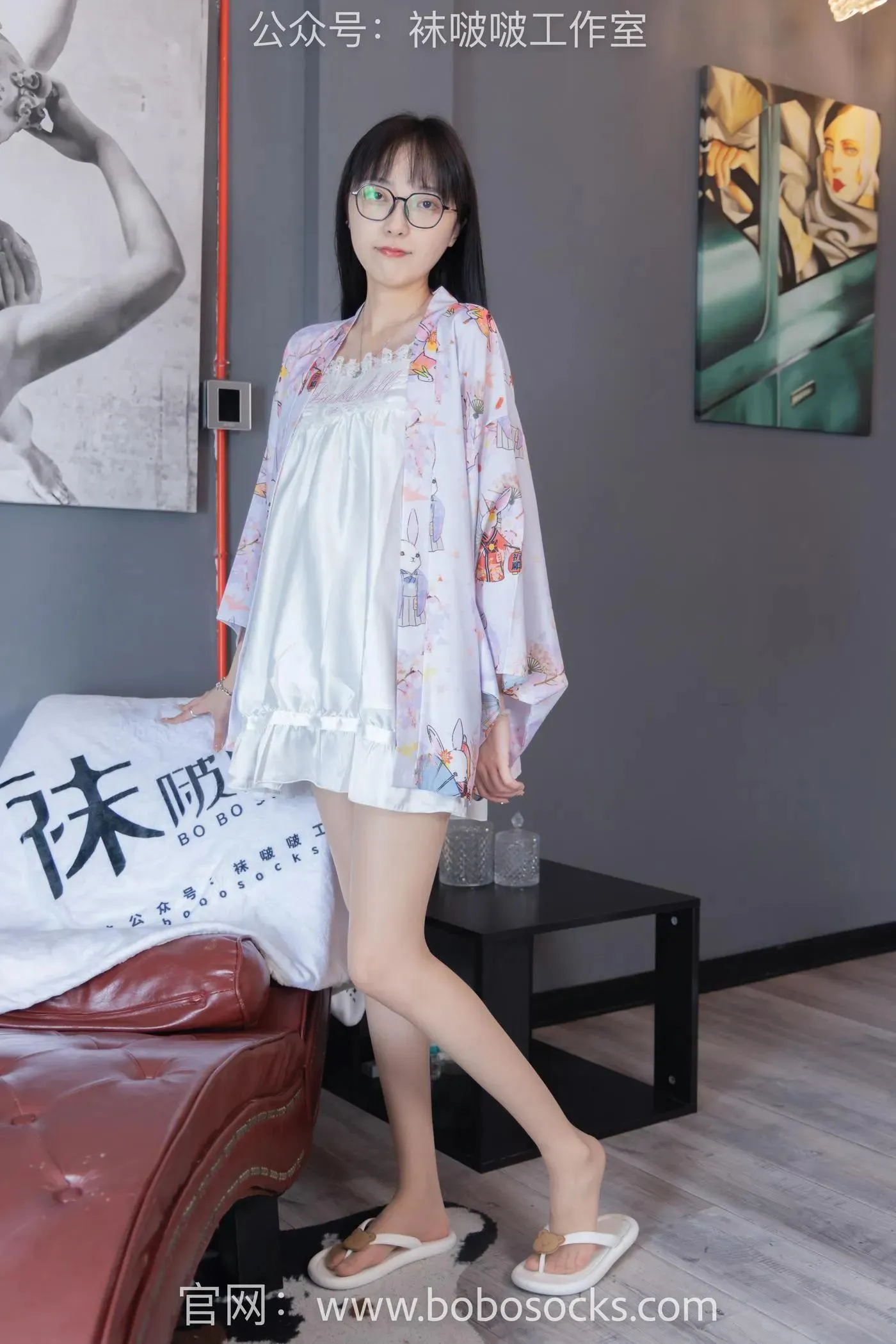 [BoBoSocks袜啵啵]NO.112 稚予-人字拖、肉丝 [140P]插图4
